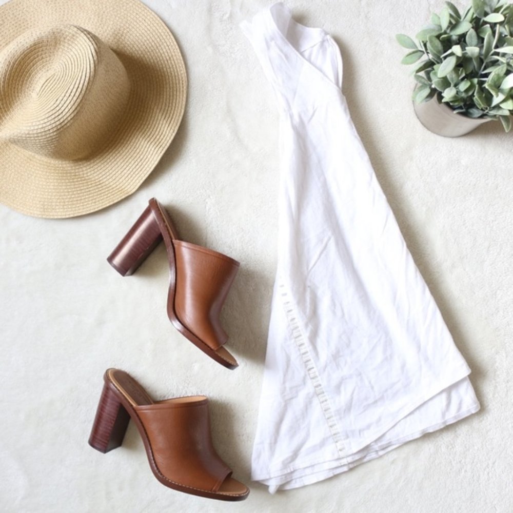 Madewell NEW White Tank with Cut-out Detail